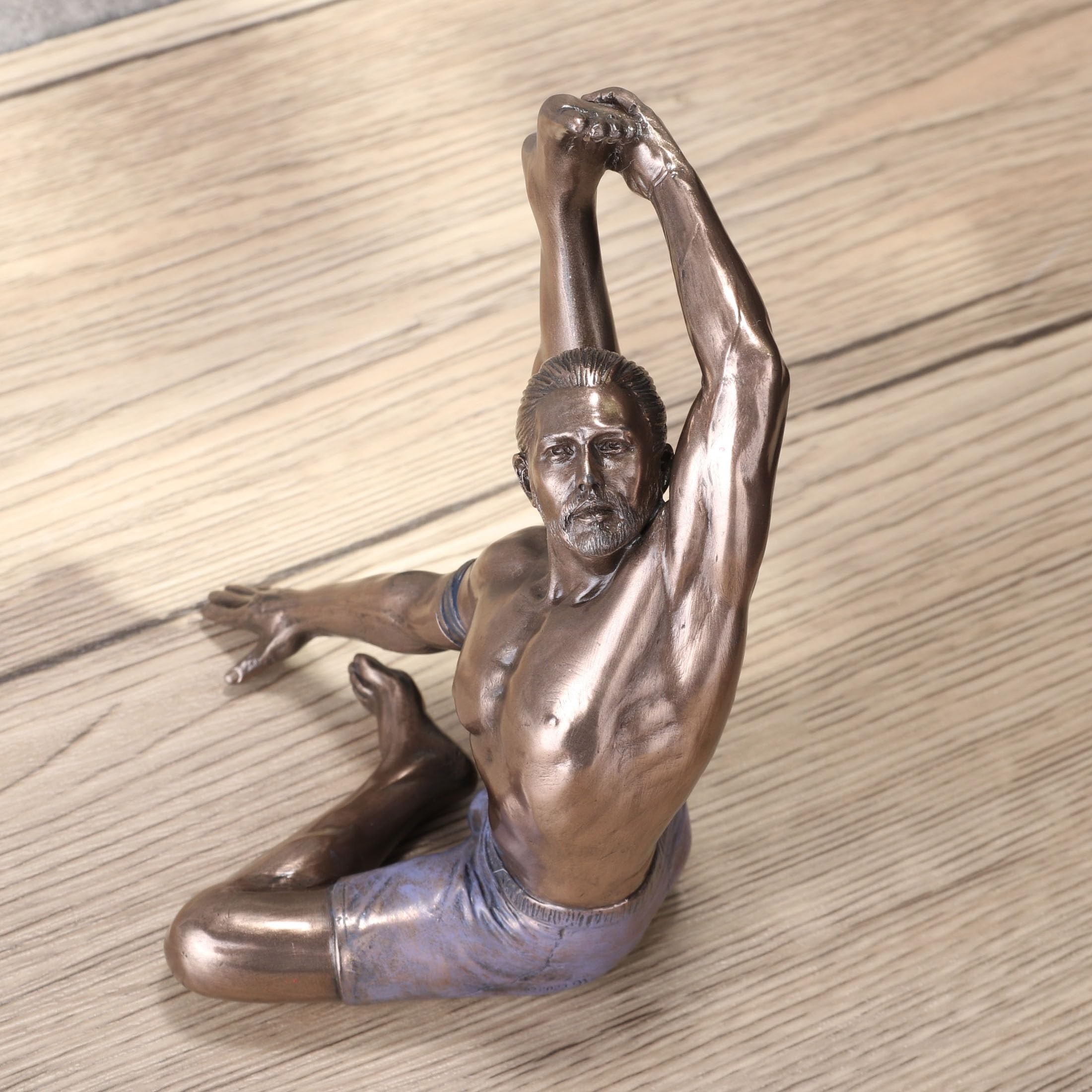 Amazon.com: Veronese Design Yoga Male Sundial Pose Cold Cast Resin