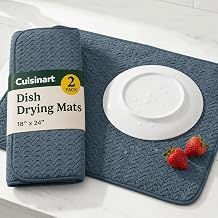 Cuisinart Dish Drying Mat for Kitchen Counter, 2-Pack XL 18"x24"