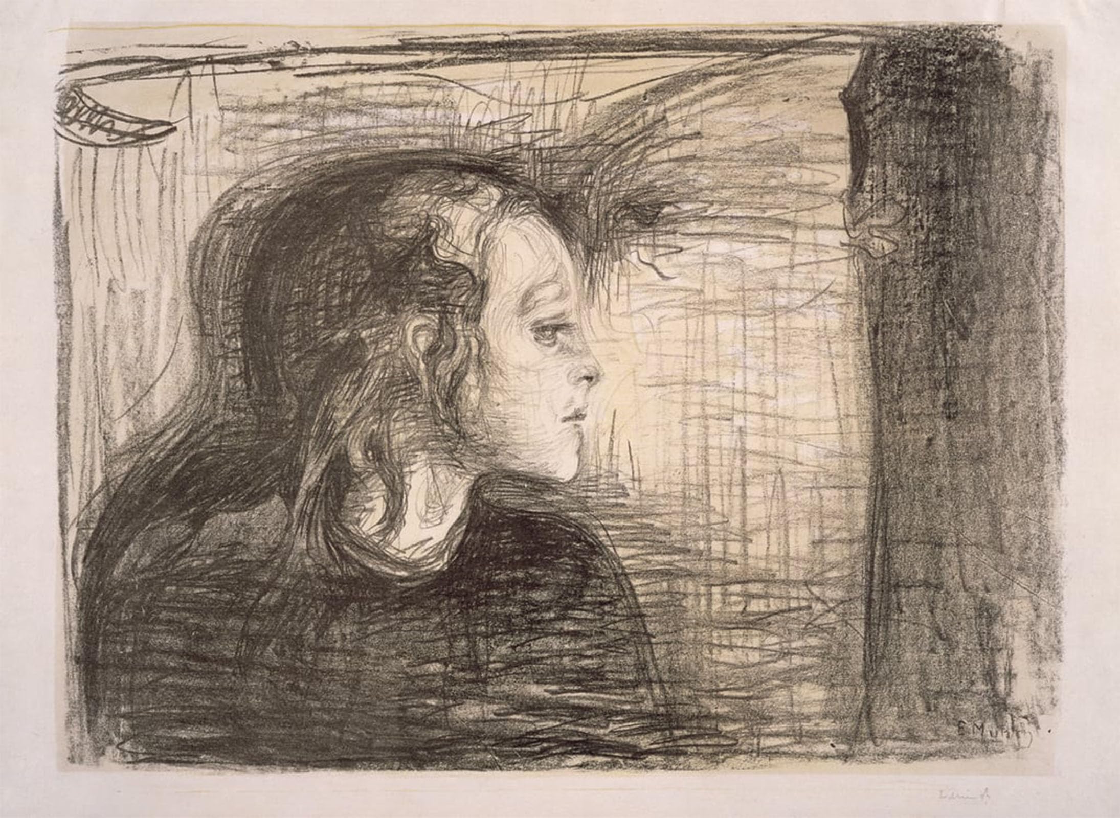 SERENDIPITP Retro Picture Poster Wall Art Pictures Painting the Sick Girl by Edvard Munch Wall Art Canvas Print for Wall Decor 60x90cm