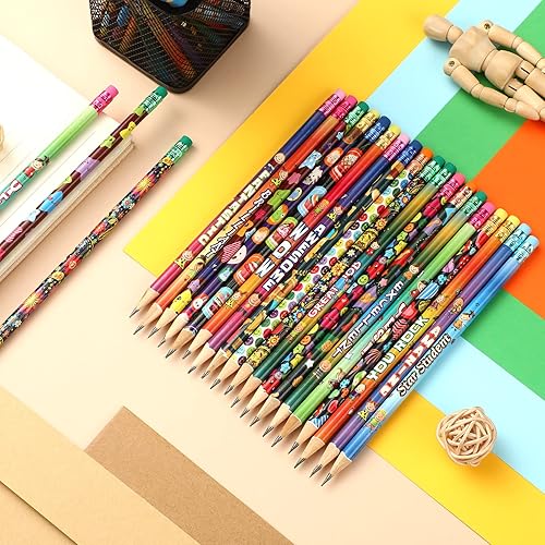 Miniatura 7 de Ctosree Paquete de 200 lápices de recompensa, regalos inspiradores, lápices motivacionales a granel, suministros para niños de 3 a 5 años de edad,