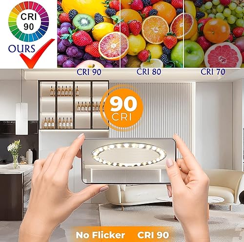 Miniatura 6 de Kit de luz LED de montaje empotrado para ventilador de techo de 12 W, panel de motor de luz LED de reajuste, luz natural de 4500 K