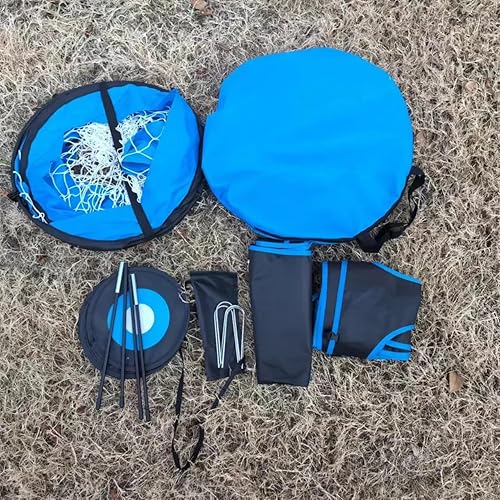 Miniatura 7 de Porterías de fútbol para patio trasero, red de fútbol portátil desplegable con bolsa de transporte y 4 modos de portería, equipo de entrenamiento de