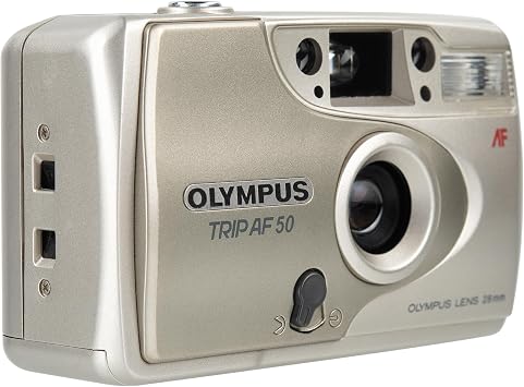 Vintage Olympus Trip AF 50 Camera With Box, Manual And Strap