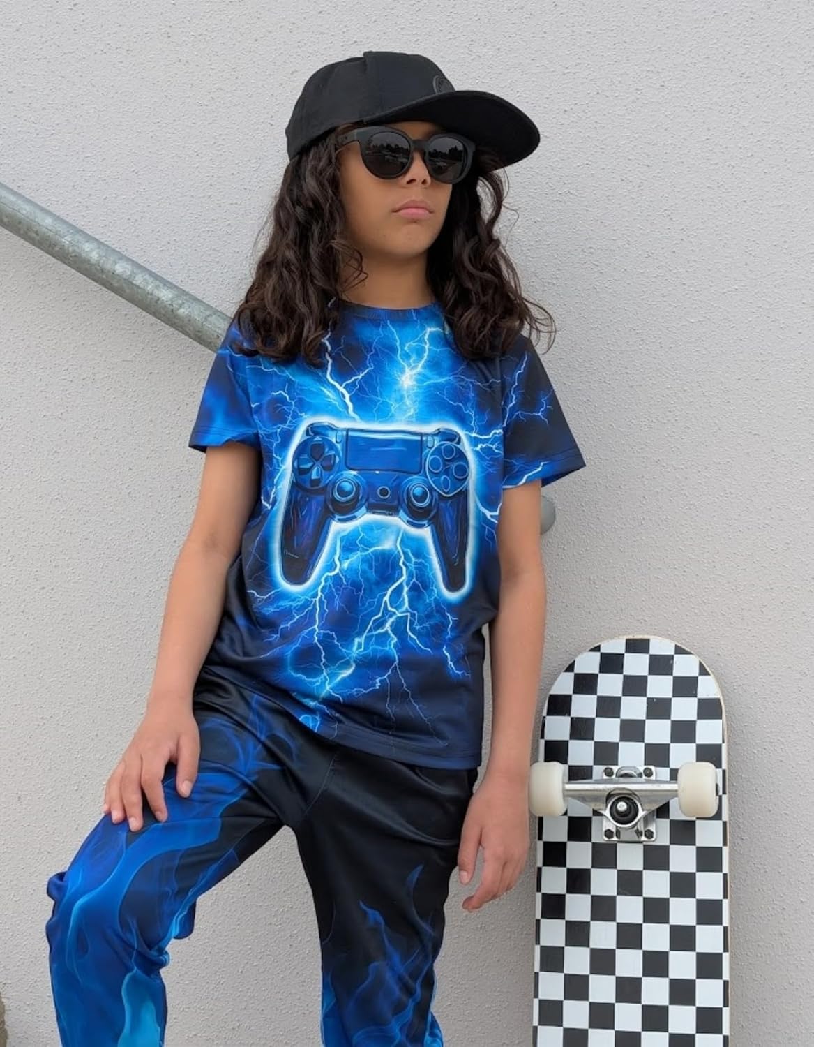 Boys Girls Neon Shirt Short Sleeve Cool 3D Graphic Print Neon Game Summer Tees Tops for 8-12 Years - Image 4