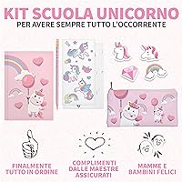 Astuccio Unicorno Per Scuola - Portapenne Bambina Con Glitter - 8x20 Cm - Per Elementari E Medie - Foto 2
