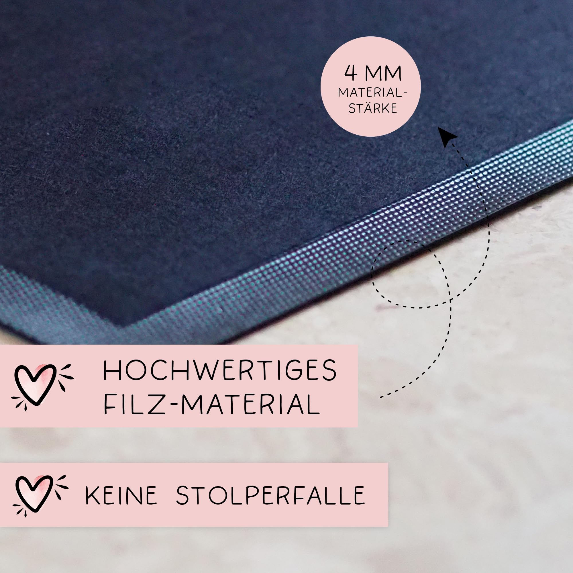 Roter Teppich - Black Edition Fußmatte Türmatte mit Spruch 60x40cm - für innen und außen -Vorleger für die Haustür - Flur - Geschenk zur ersten Wohnung - Einweihung