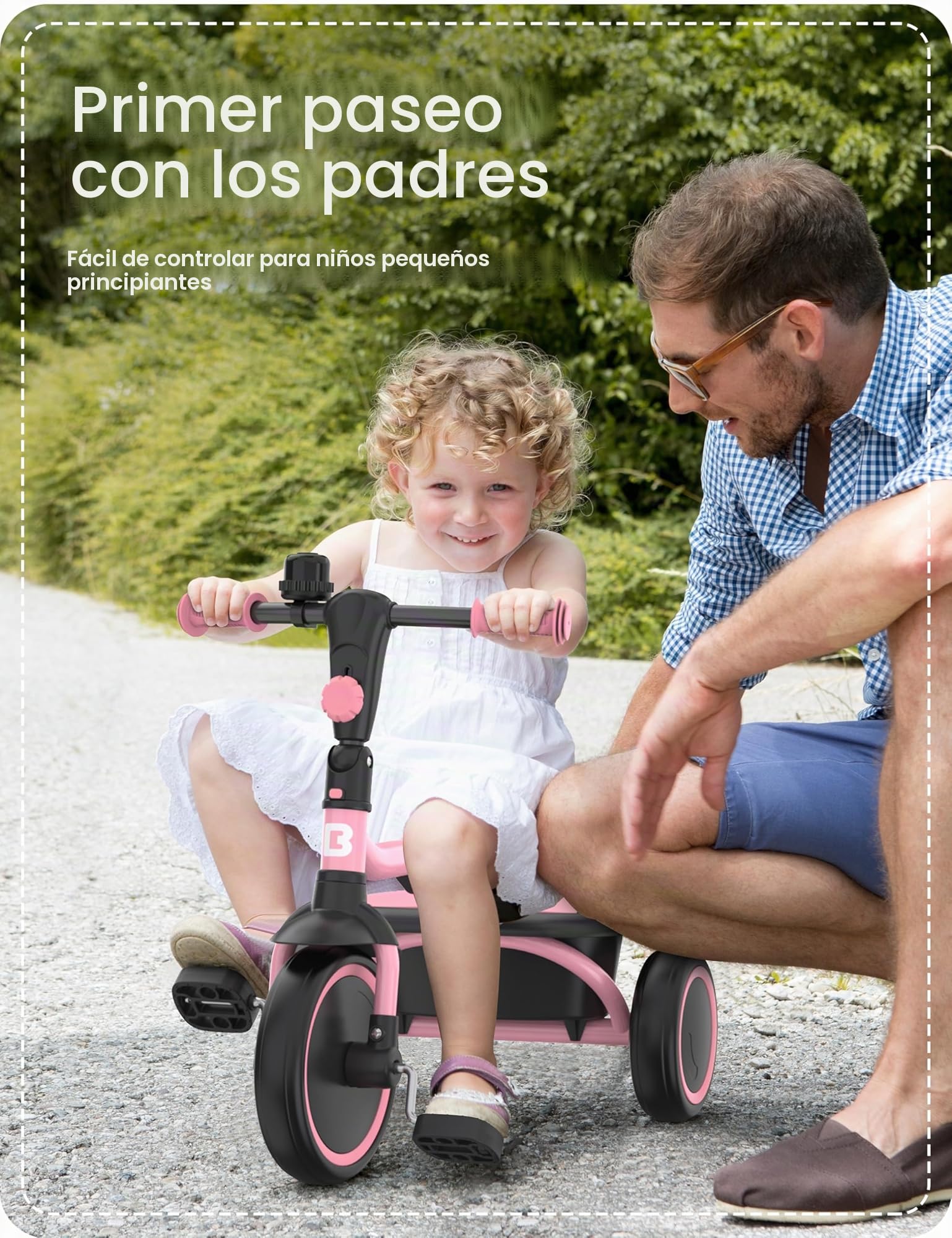 besrey Triciclo para Niños de 18 Meses a 5 Años, Triciclo para Niños Pequeños, Regalo y Juguetes para Niños y Niñas, Triciclos para Niños Unisex