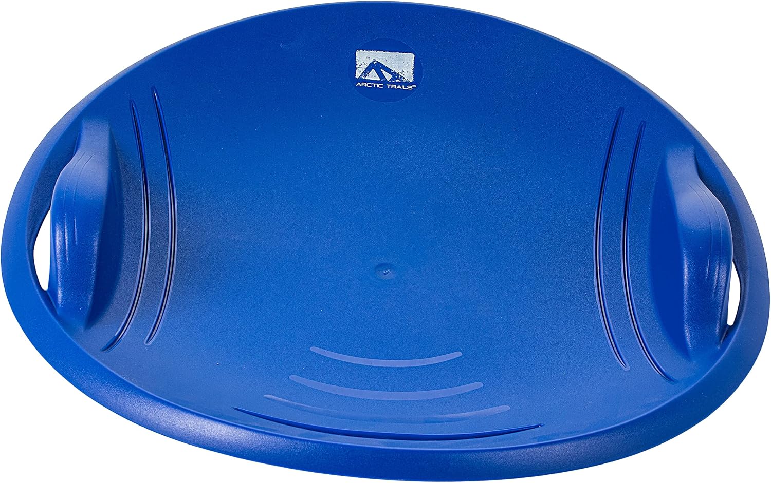 Franklin Sports Kids Toboggan Sled - Kids Saucer Sled - Arctic Trails Plastic Snow Sled for Children - Heavy Duty Sled with Handles