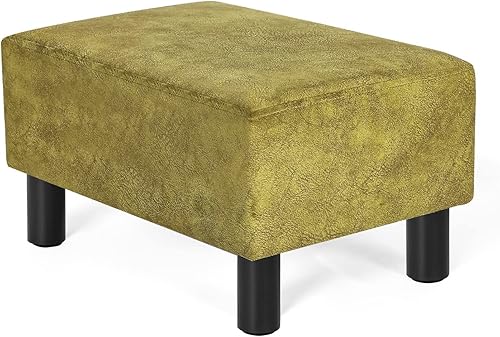 Joveco Taburete pequeño otomano, taburete moderno rectangular para pies, taburete para mascotas, para sofá, escritorio, oficina, perros, sala de