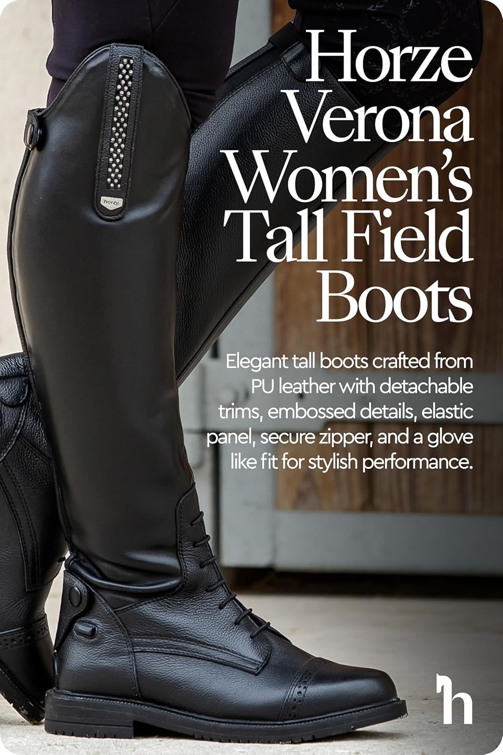 HORZE Verona Womens Tall Field Boots - Image 4