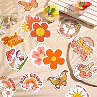 Vista 3 de 25 Piezas Imanes de Flores Hippie para Automóvil Magnéticos Groovy Boho Flores para Refrigerador Imanes Retro Magnéticos Hippie para Nevera