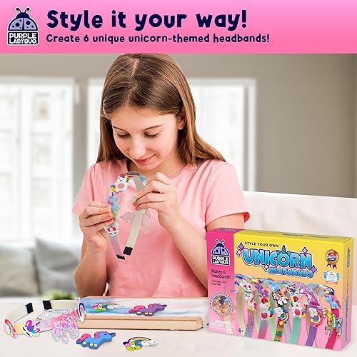 Miniatura 31 de PURPLE LADYBUG Kit de diadema de sirena, regalos de sirena para niñas de 4 a 6 años, juguetes y manualidades para niñas de 6 a 8 años, regalo