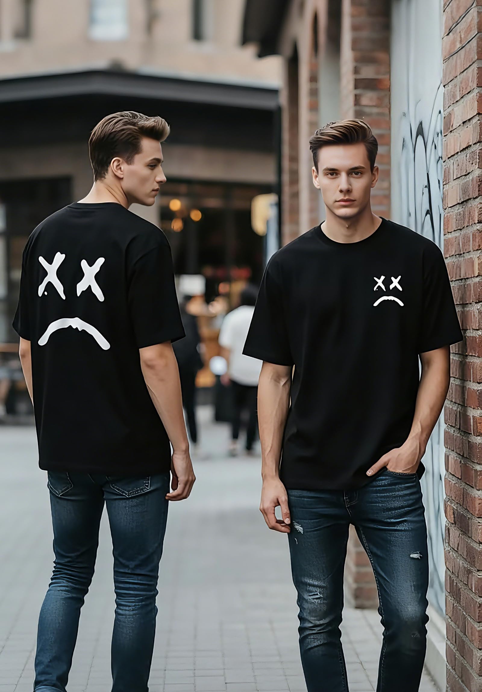 3er-Pack Baumwoll Freizeit T-Shirts mit Rundhals für Herren | Graphic Hemd Kurzarm Sommer T-Shirt im Minimalistischen Mode Oberteil Set Lässiges Kurzarm T-Shirt Multipack mit Aufdruck
