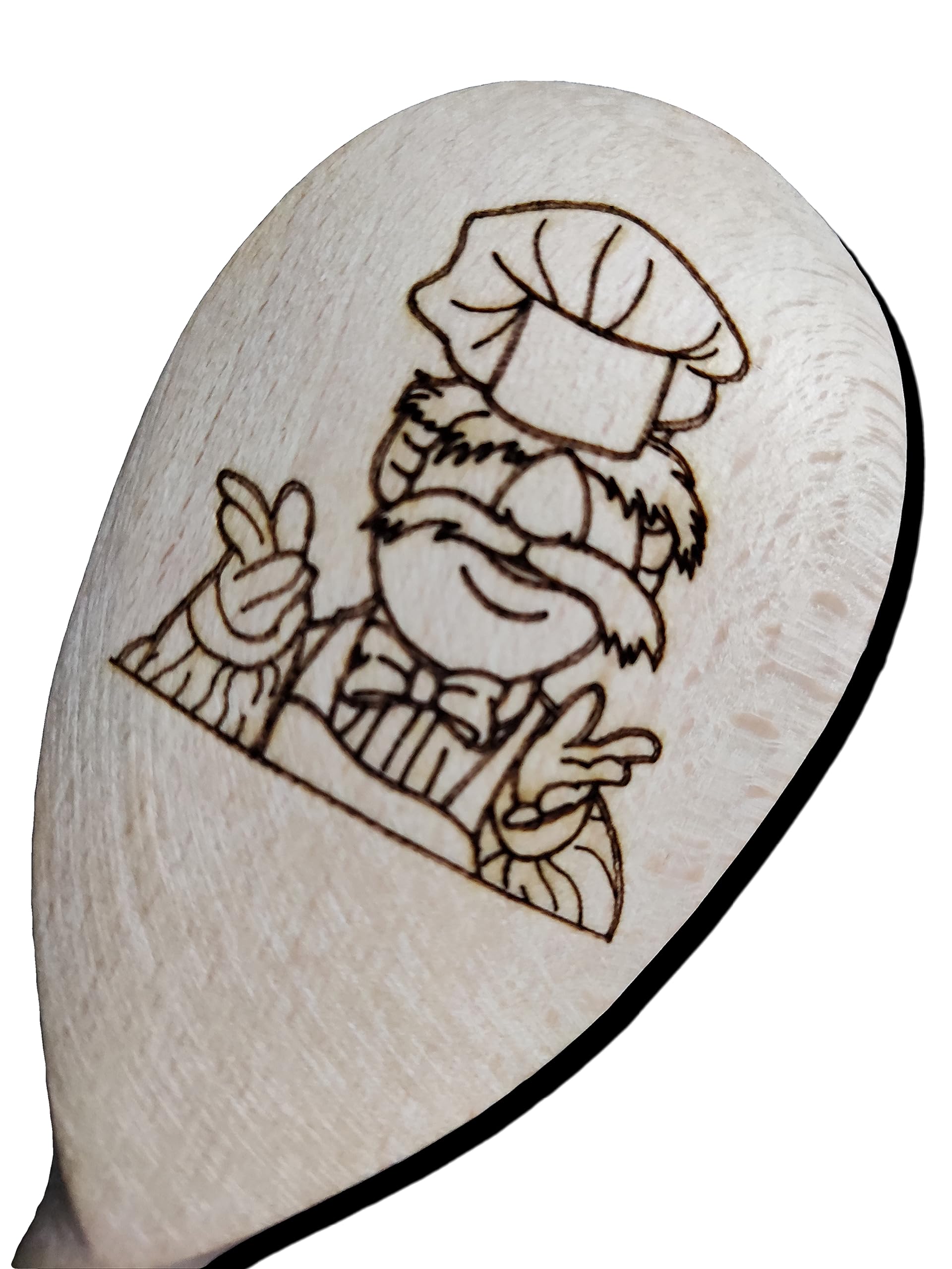 Chef Inspired Wooden Baking Spoon Wood Cooking Present Fan Baker Gift - Image 2