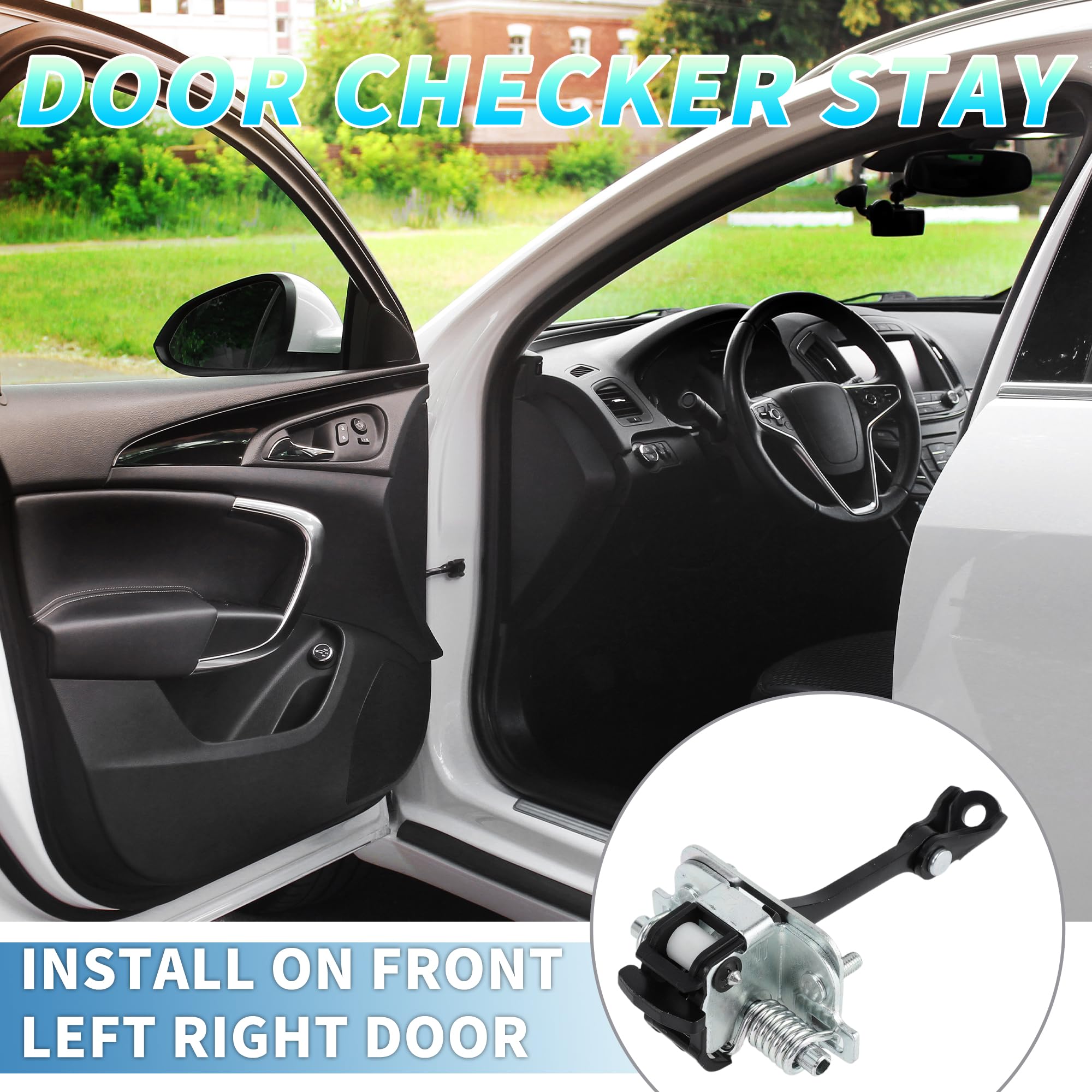 A ABSOPRO Door Check Strap Stopper Limiter No.9181P2 Door Check Bracket Stop for Citroen Berlingo III for Peugeot Partner Tepee Metal Front Left Right/LH RH - Image 2