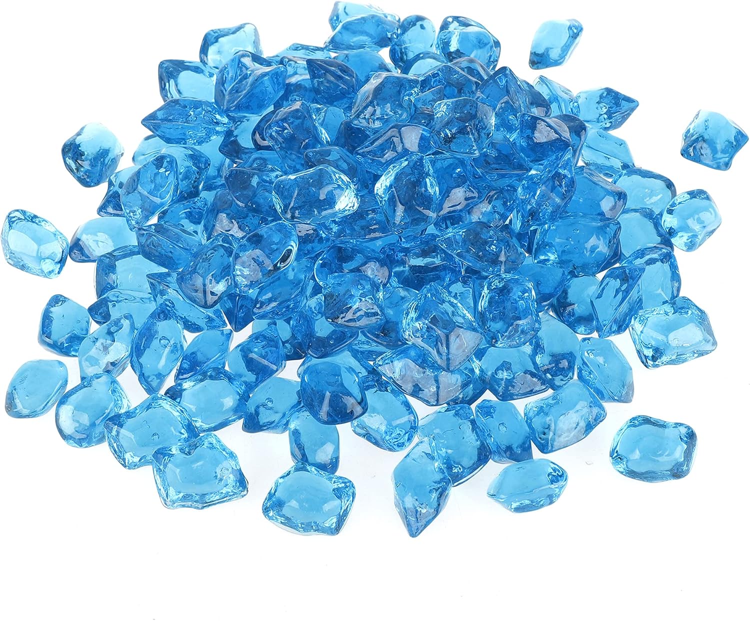 Stanbroil 10-Pound Fire Glass - 1/2 inch Polygon Fire Glass for Fireplace Fire Pit and Landscaping, Amber