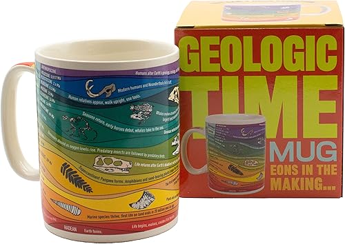 Taza de tiempo geológico: una referencia colorida de 26 eones geológicos, épocas, eras y eventos principales
