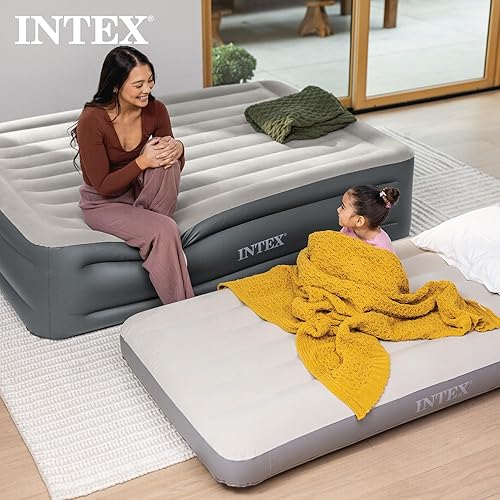 Vista 9 de Intex 64101E Colchón de Aire Dura-Beam Estándar de Altura Simple: Fiber-Tech – Tamaño Twin – Altura de Cama de 10 pulgadas – Capacidad
