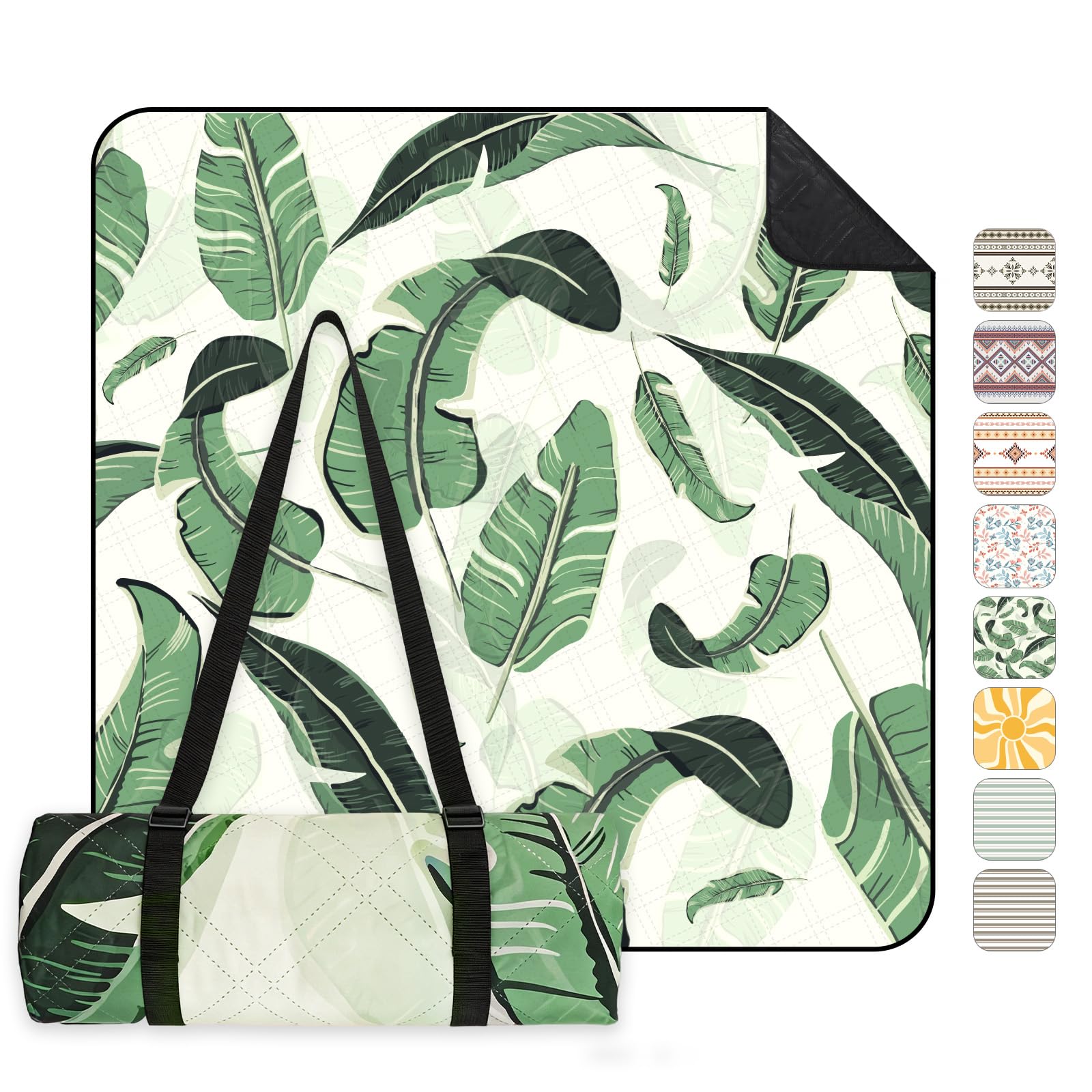 Sekey Coperta Picnic Impermeabile Grande 200x300 cm Antisabbia Imbottita PEVA per Picnic, Camping, Spiaggia