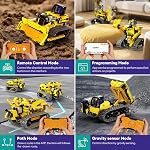 LECPOP 5 en 1 STEM Robot Toy Building Kit, 452 PCS Blocks App & Télécommande Ingénierie Jouets Robotique pour les enfants 8-12 ans, RC Ensembles de bulldozers pour garçons filles 6 7 9 10 11 13 14+ Cadeaux d'anniversaire