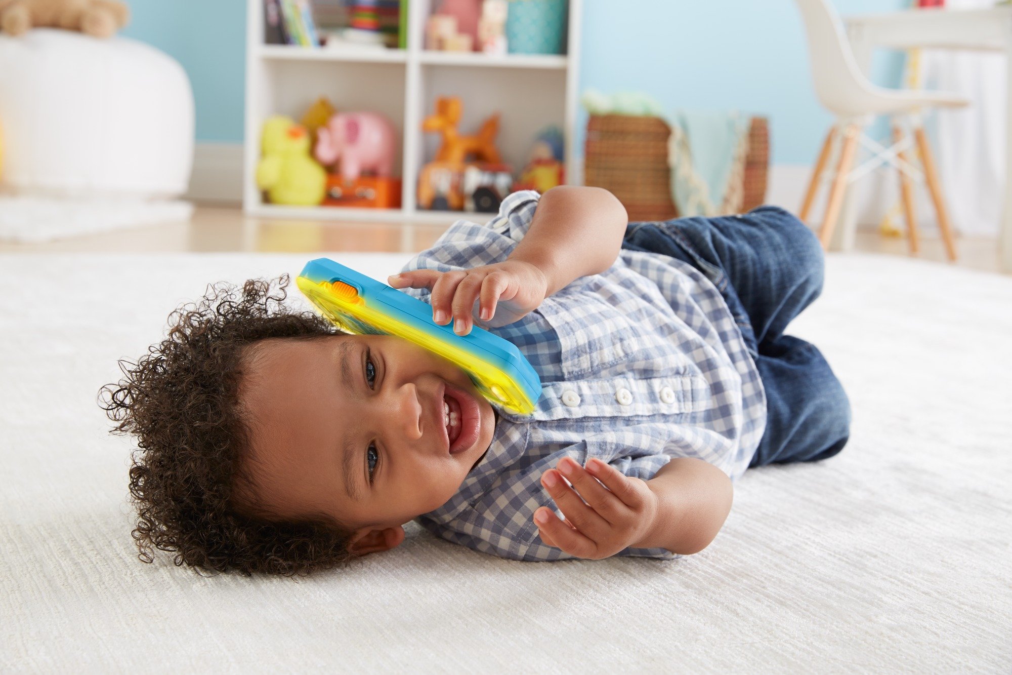 Fisher-Price Teléfono aprende con perrito, juguete bebé +1 año (Mattel FPR17)