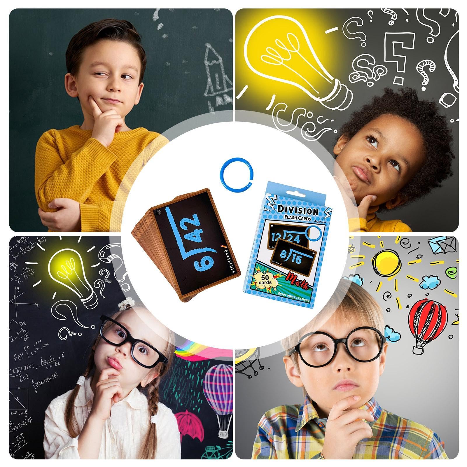 Apprentissage Multiplication 29 Cartes Flash Multiplication Division - Apprentissage Mathématiques Enfants Stylo Effaçable Jeu éducatif Maths
