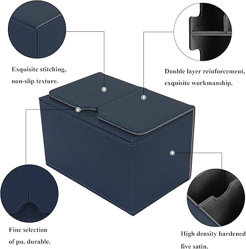Miniatura 2 de AEGIS GUARDIAN - Caja de cartas con bandeja de dados para cartas MTG, caja de cubierta de comandante con capacidad para más de 150 tarjetas, caja de