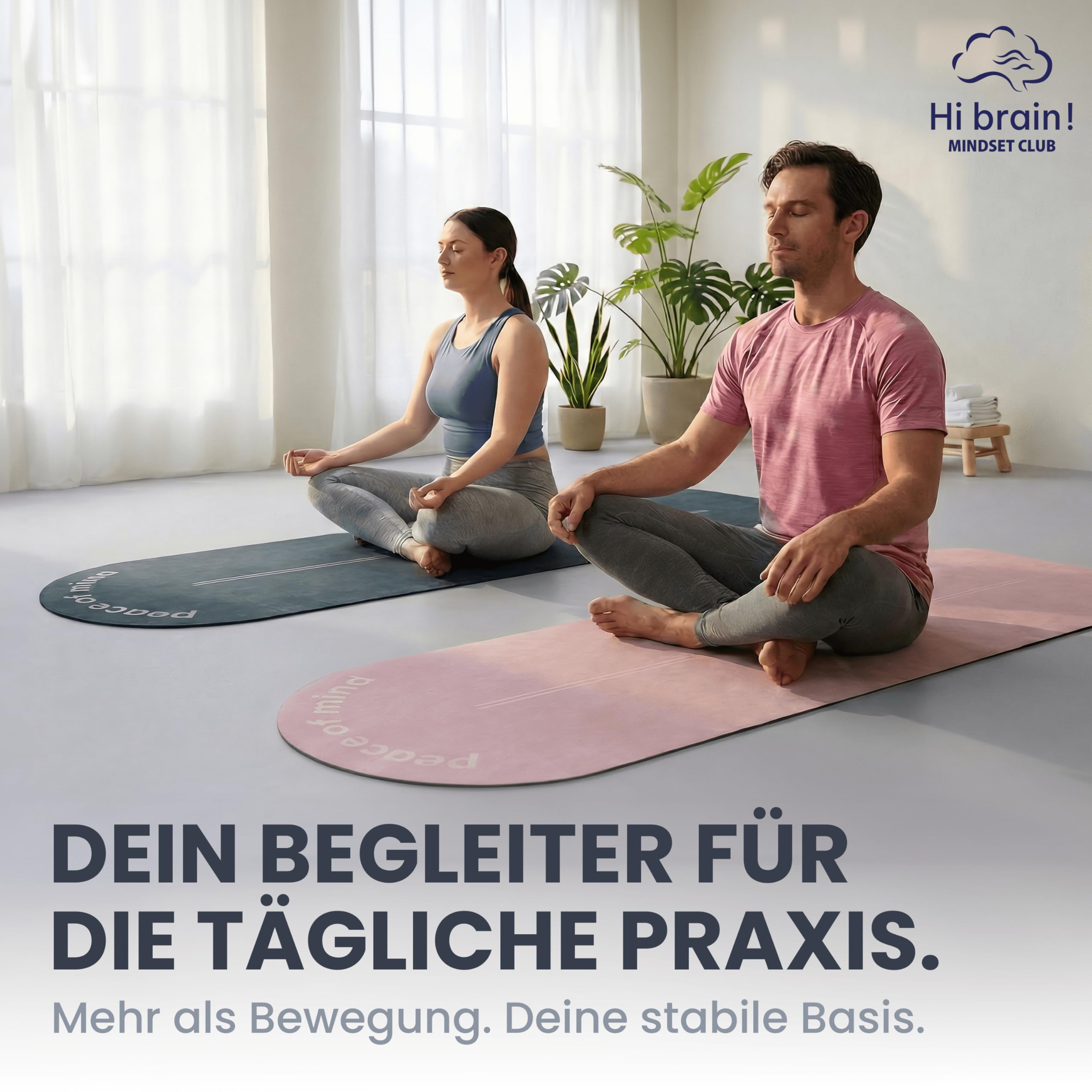 Premium Yoga Matte – Mikrofaser & Naturkautschuk, Extra Breit 68cm - Meditationsmatte, Pilates Matte, Achtsamkeit, Sanfte Übungen, Weiche Haptik, Rutschfest - Inklusive Tragegurt