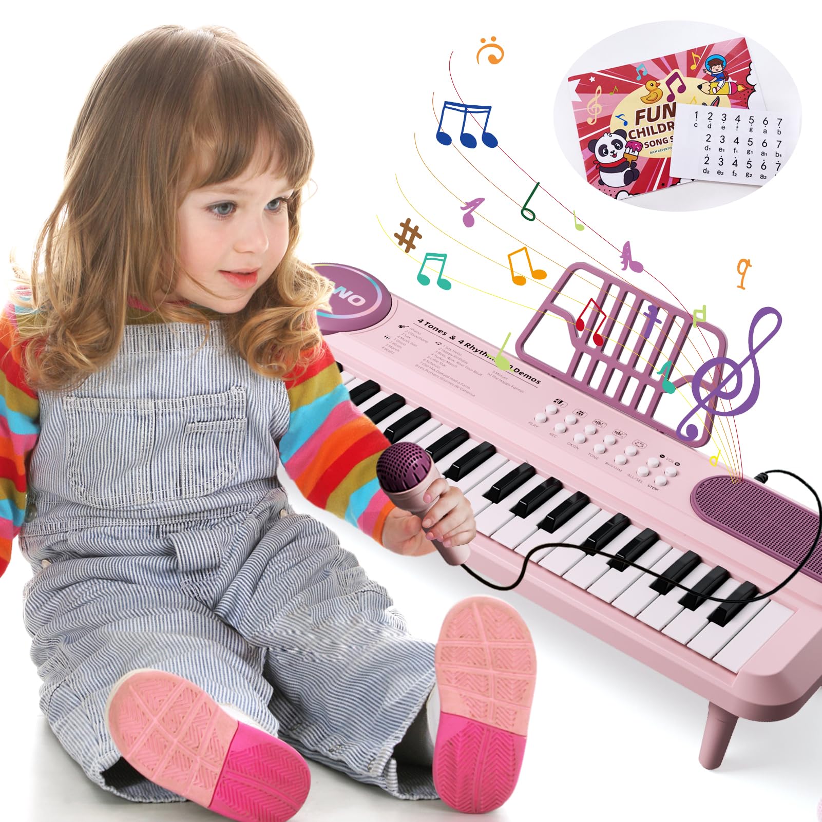 Piano Clavier Électronique Pour Enfants 37 Touches, Microphone, Jouet Dinstrument De Musique, Cadeau Éducatif Pour Les Filles Garçons Du 7,92 € | DHgate