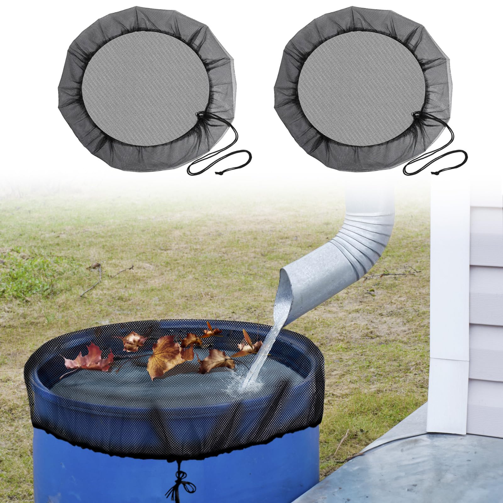 Copertura Barile Pioggia Nutmanel 2 Pezzi - Rete Antizanzare 80 Cm - Foto 10