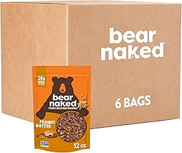 Bear Naked Granola Cereal, Breakfast Snacks, Peanut Butter (6 Bags)