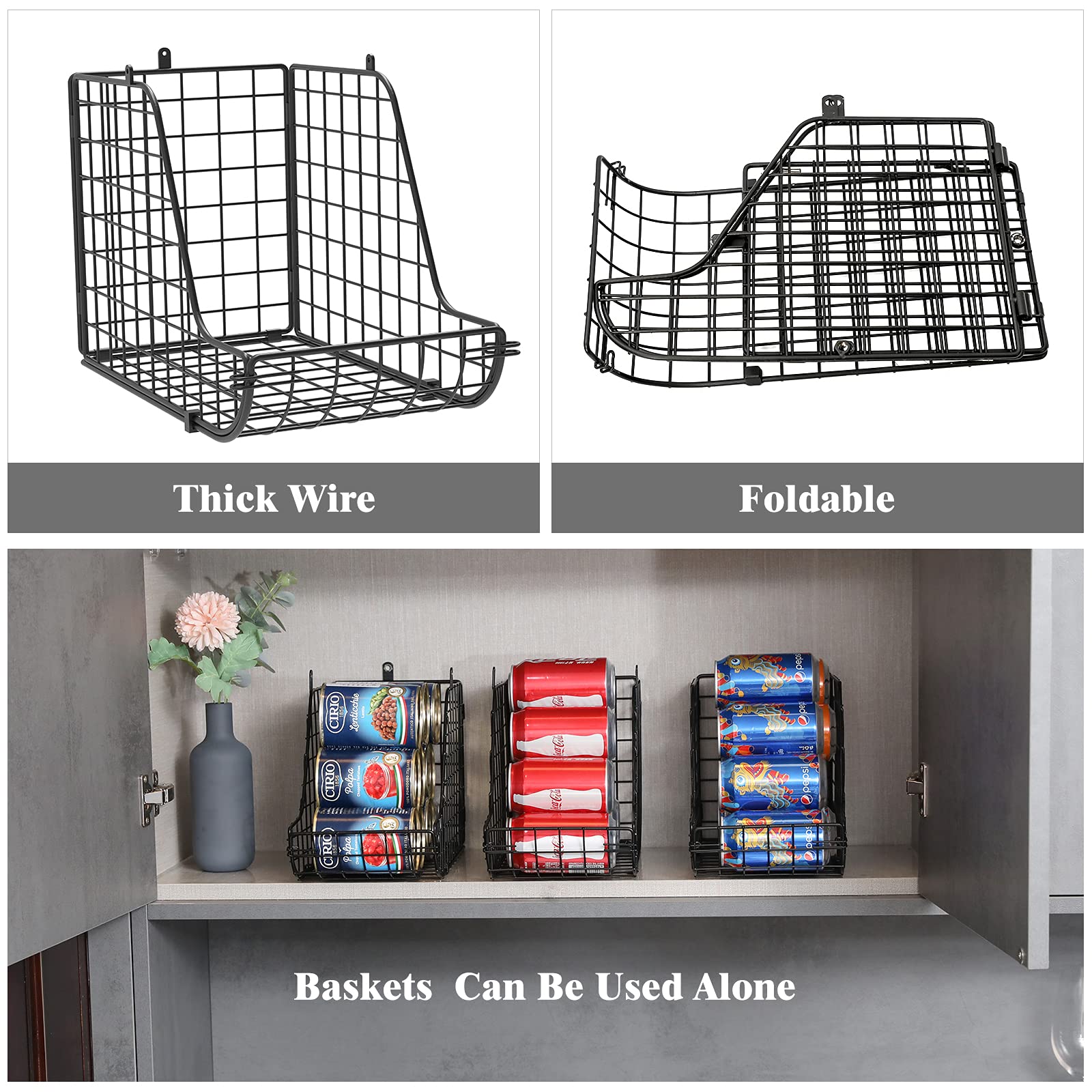 Xcosrack Standing Stackable Can Dispenser Storage Organizer Bins3