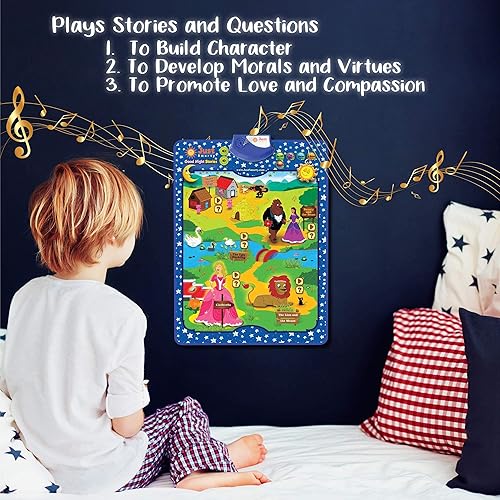 Miniatura 2 de Just Smarty - Póster interactivo de historia para 2, 3, 4, 5 años, cuentos de hora de acostarse para niños, cuentos de 5 minutos para niños, tabla