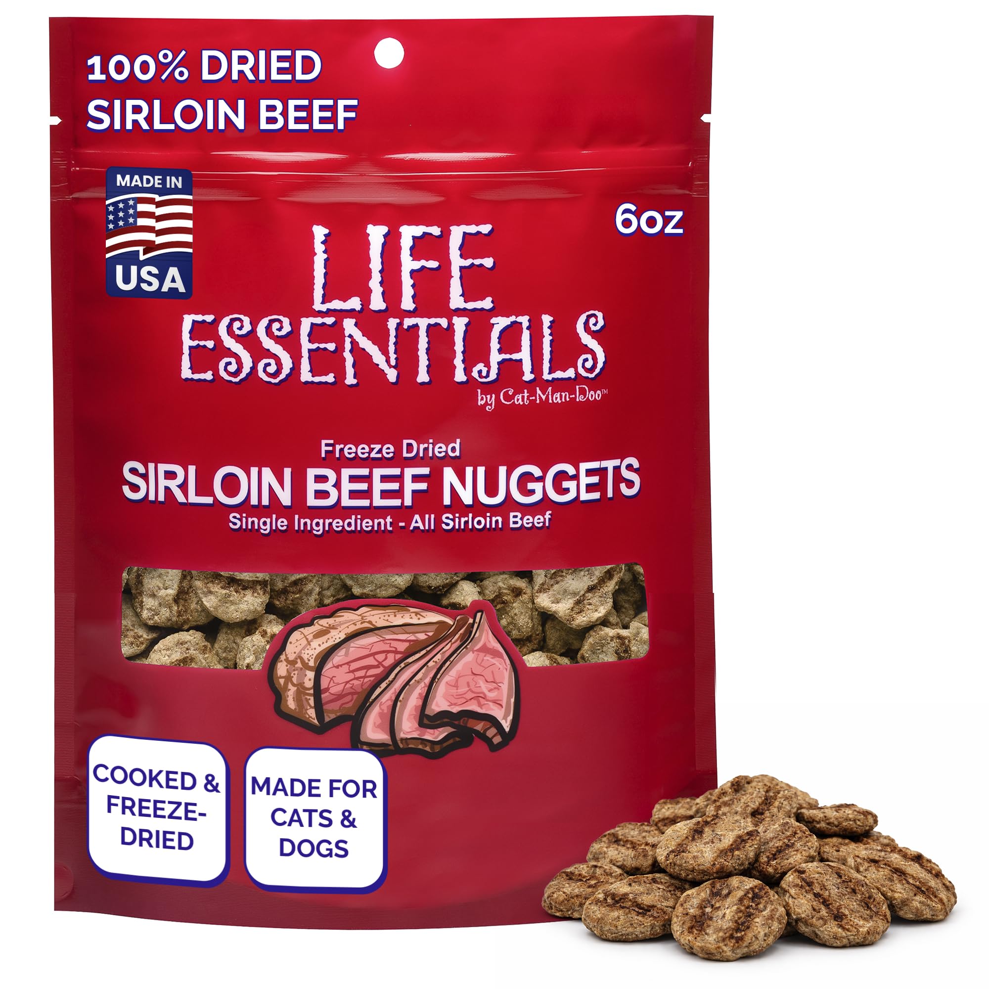 Amazon.com: Life Essentials by Cat-Man-Doo | Freeze Dried Sirloin