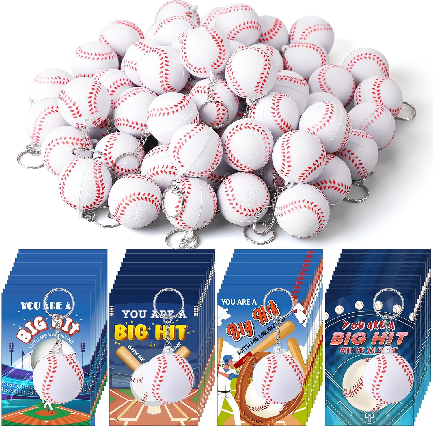 Syhood 60 Pack Basketball Valentine Gifts Cards and Mini Foam Sports Balls Keychain Valentines Greeting Cards Stress Ball Keychain for Kids Sports Party Favors School Classroom Exchange Prize
