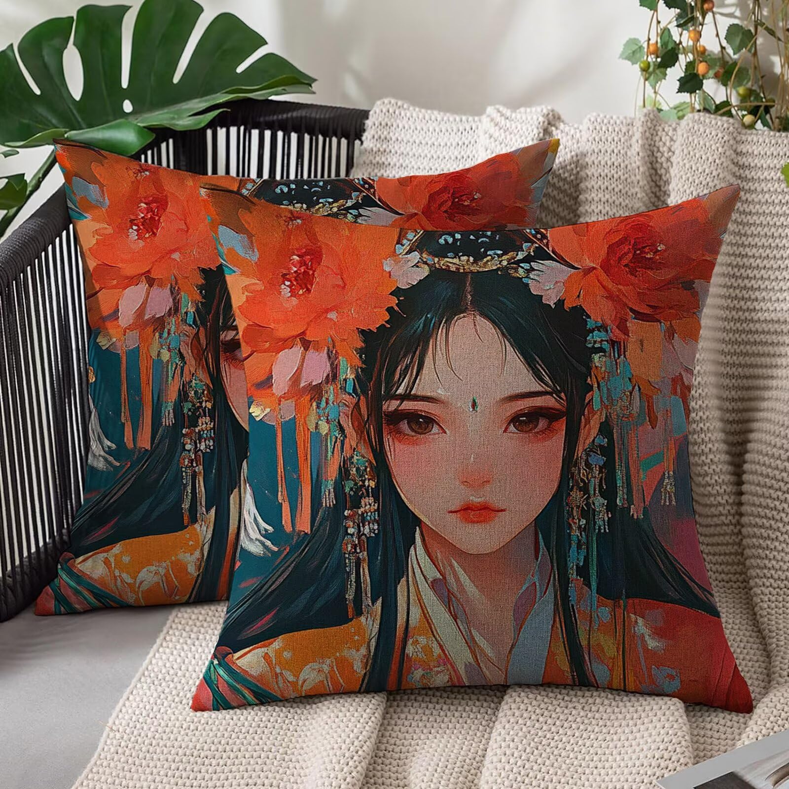 Fundas cojines 40x40 cm con cremallera oculta para evitar arañazos en sofás de lino