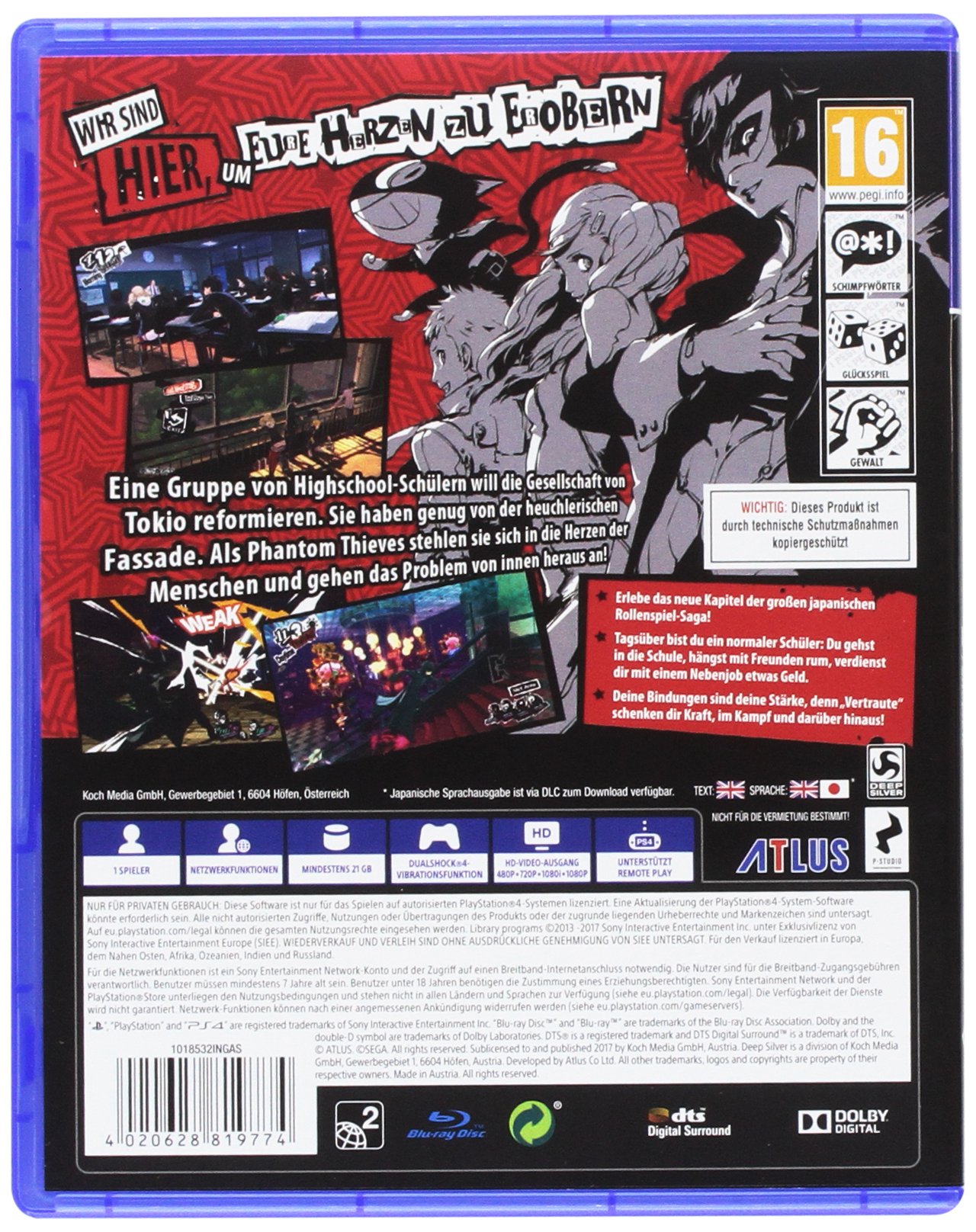 Persona 5 (PlayStation PS4)