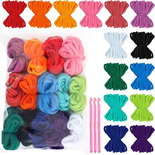 Anglecai Juego de 336 trabillas para agarraderas de telar, 14 colores para agarraderas con 3 ganchos de ganchillo compatibles con telar de 7 pulgadas