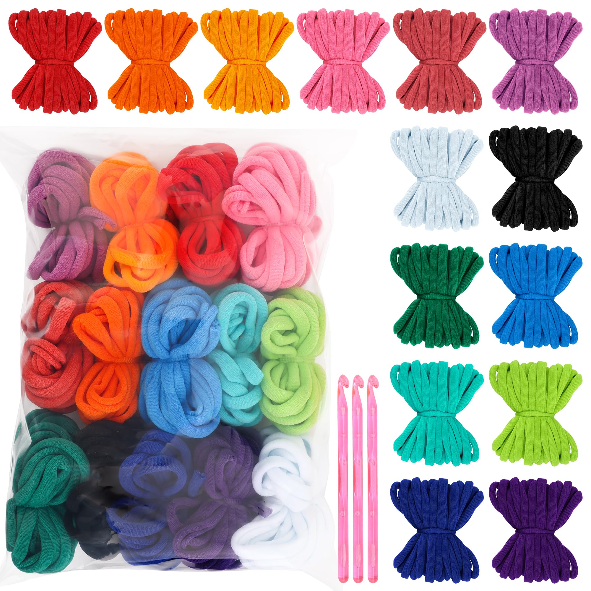 Anglecai Lot de 336 boucles de métier à tisser, Activité Manuelle Adulte, 14 couleurs, pour métier à tisser, boucles de tissage avec 3 crochets compatibles avec métier à tisser de 17,8 cm