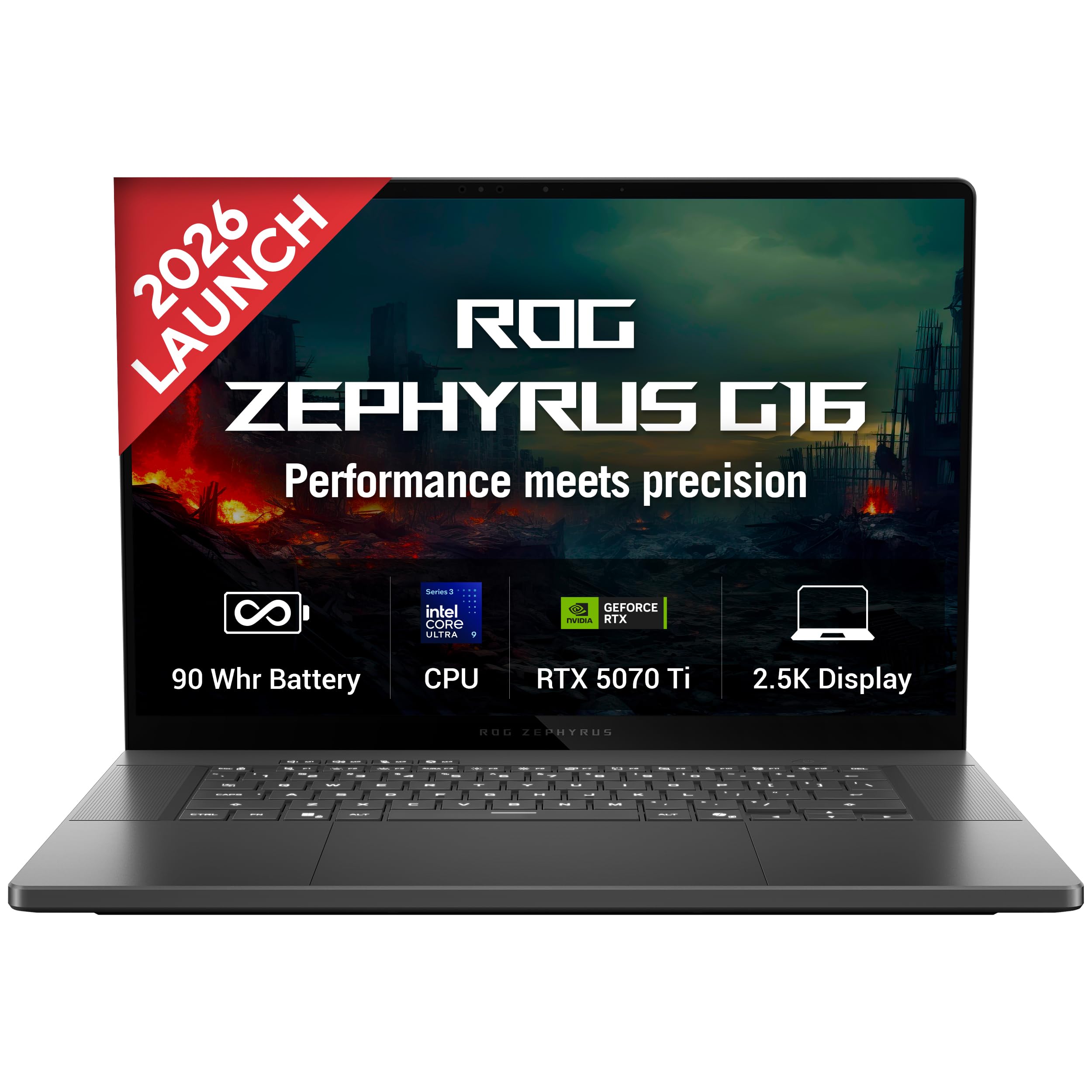 ASUS ROG Zephyrus G16 (2026),Intel Core Ultra 9 386H (Series 3),RTX 5070 Ti-12GB,32GB RAM,2TB SSD,OLED,16"(40 cm),240Hz,Win 11,M365 Basic(1Y),Office 24,Gray,1.9 Kg,GU606AR-TB039WS,Gaming Laptop-image-9