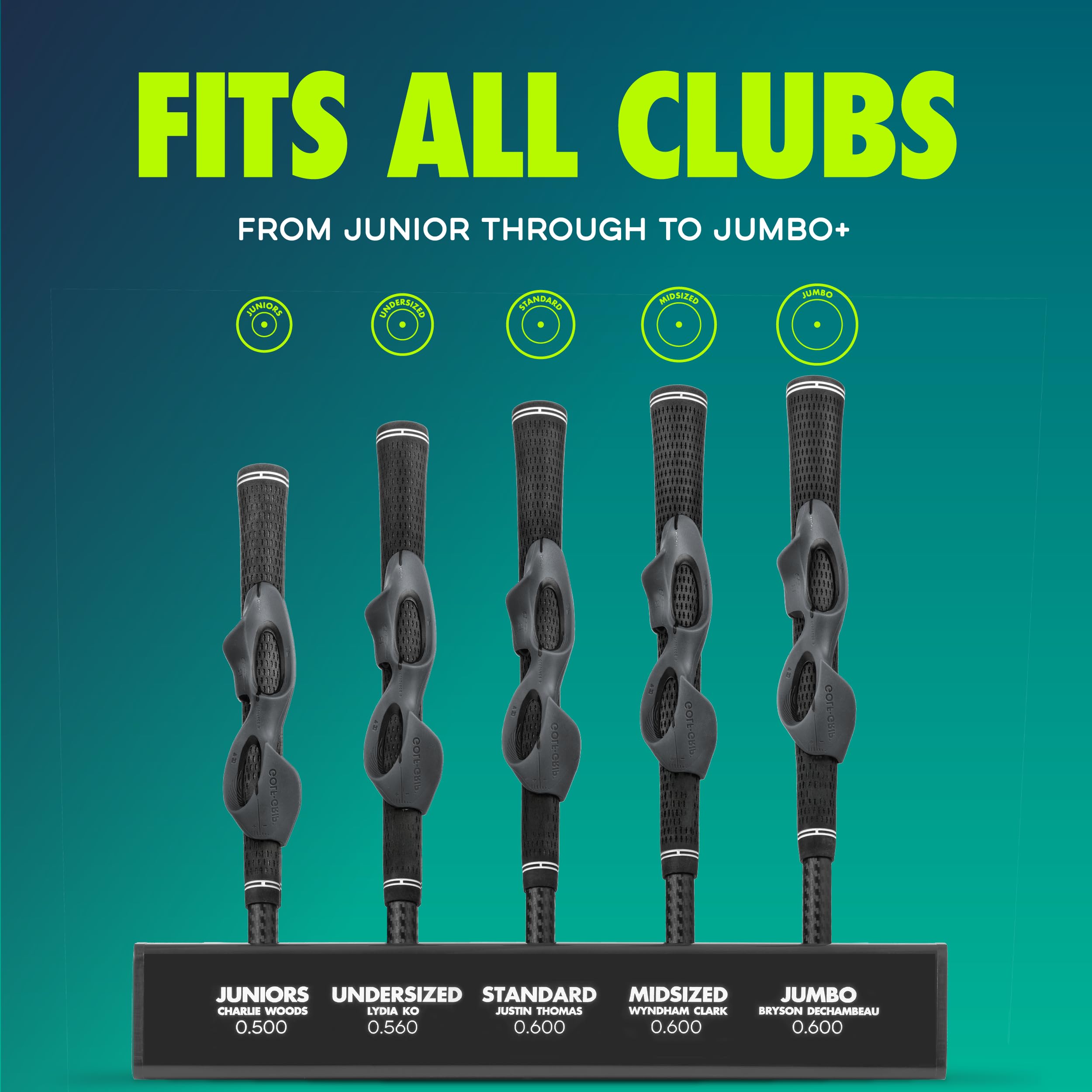 GOLF-GRIP™ Golf Grip Trainer for Left & Right-Handed Golfers – Snap-On Rubber Golf Training Aid for Proper Hand Position & Swing Technique – Hit Straighter, Longer Shots & Fix Slices or Hooks