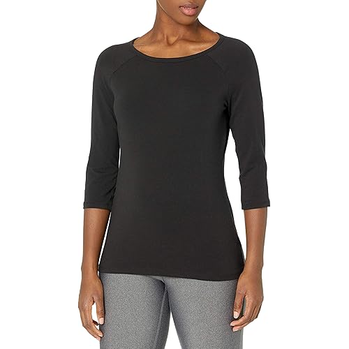 Hanes Women's Stretch Cotton Raglan Sleeve Tee