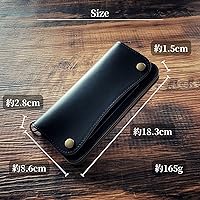 週末限定セール 無骨 本革 丘染めブラック ロングトラッカーウォレット/長財布 ヌメ革丘染めブラック（茶芯）ロングトラッカーウォレット