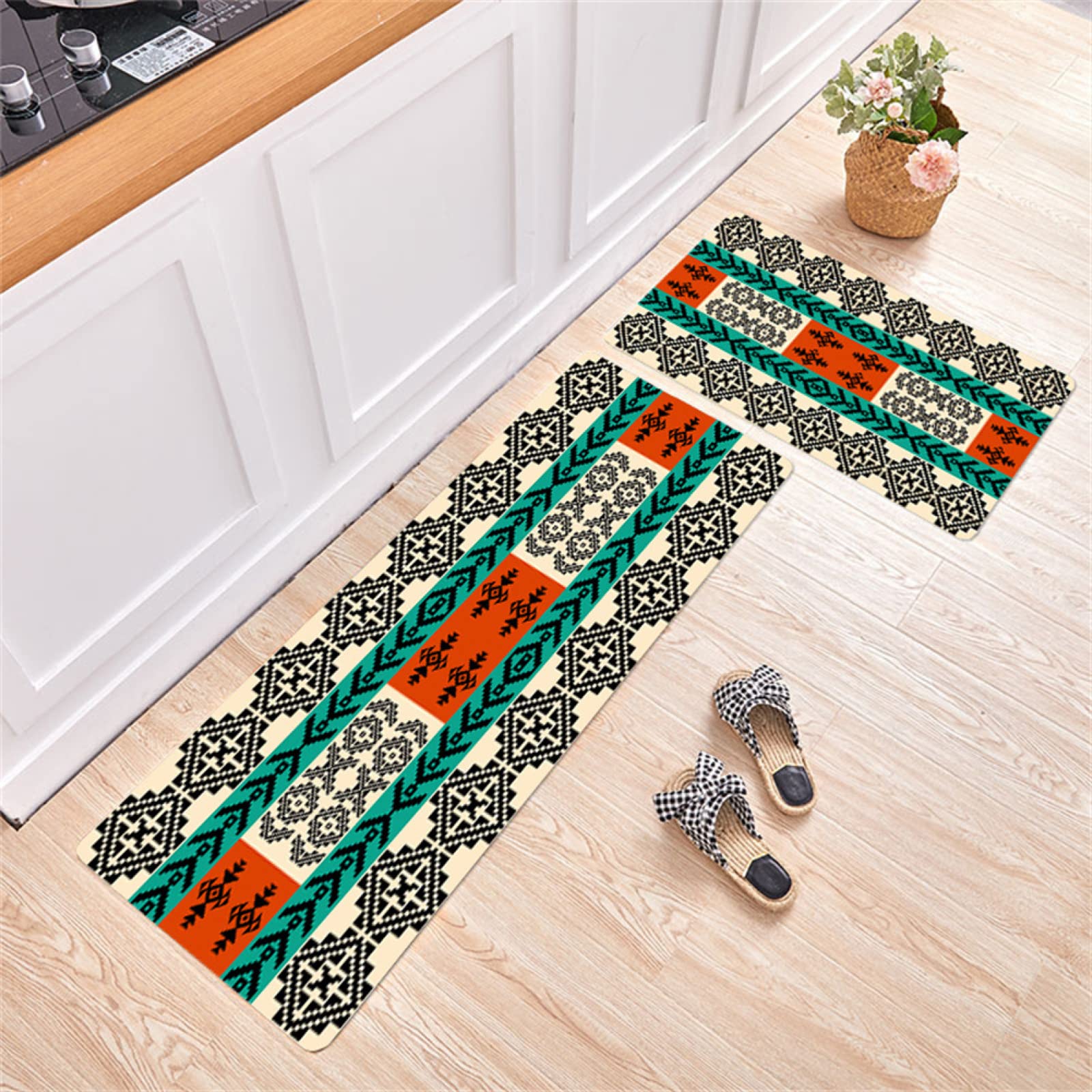 Tapis de sol cuisine antidérapant pour cuisine salle à manger et salon lot de 2 tapis 45x120