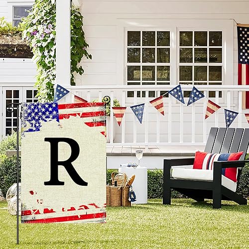 Miniatura 3 de Bandera de jardín patriótica para el 4 de julio, decoración de patio al aire libre, 12 x 18 pulgadas, bandera conmemorativa de doble cara para el