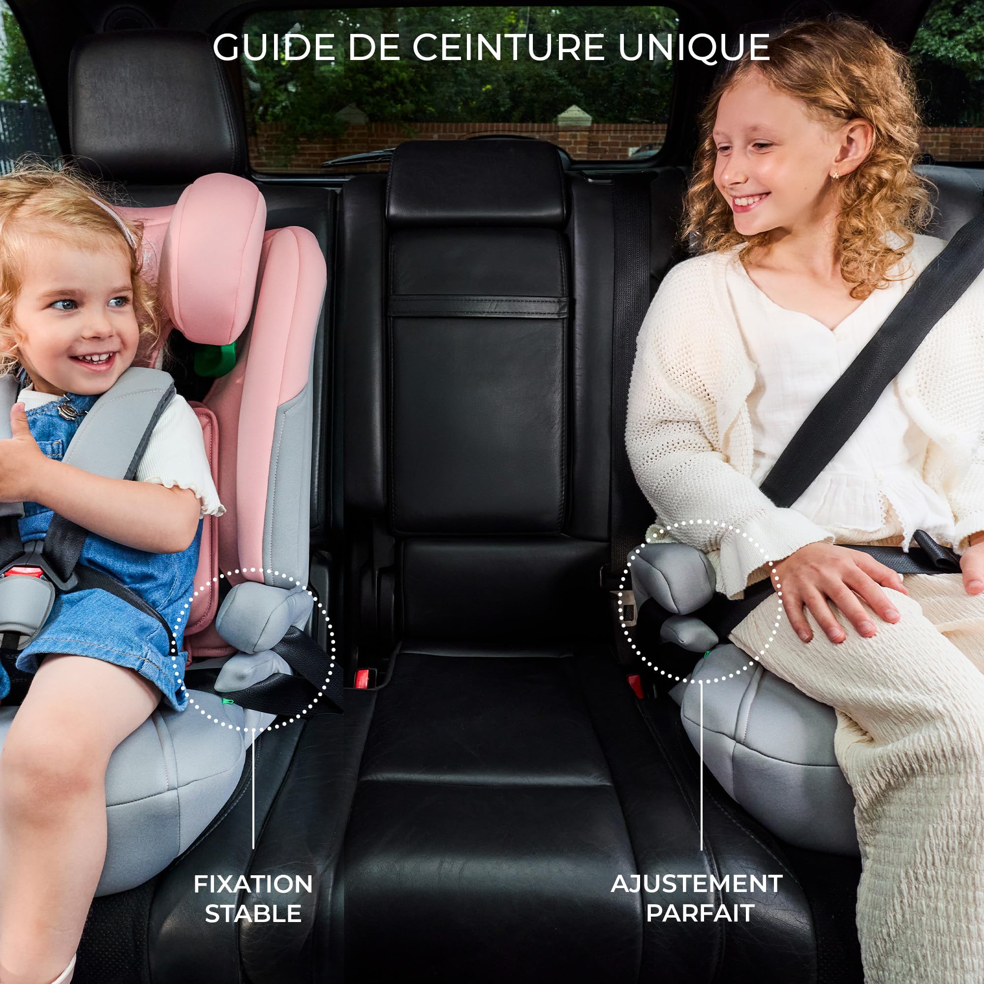 Kinderkraft I-COMFY Siège auto réglable 76-150 cm harnais 5 points Noir