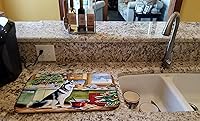 Vista 2 de Caroline's Treasures DAC3884DDM Siberian Husky Christmas Cookies Dish Drying Mat Absorbent Dish Drying Mat Pad for Kitchen Counter Dish Drainer Mat