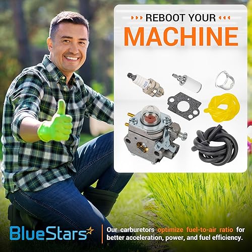 Miniatura 2 de BlueStars 753-06190 Carburador para Troy Bilt TB22 TB21EC TB22EC TB32EC TB42EC TB80EC TB2040XP Trimmer Weed Eater Murray M2500 M2510 Desbrozadora