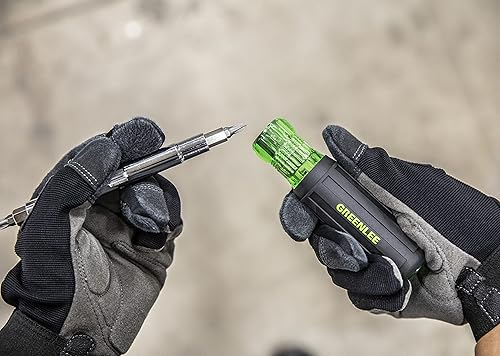 Miniatura 3 de Greenlee, 0159-LBFB, kit de herramientas para electricista de 3 piezas con pelacables de acero inoxidable, cortadorengarzador, destornillador