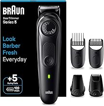 Braun Beard Trimmer Series 5, Hair Clipper, Shaver, Men's Hair Clipper with 100 Min Autonomy, BT5430, Black